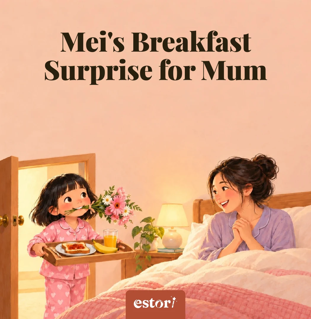 Cover of Mei's Breakfast Surprise for Mum featuring Mei