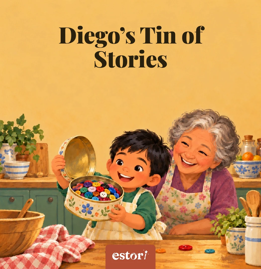 Cover of Diego’s Tin of Stories featuring Diego