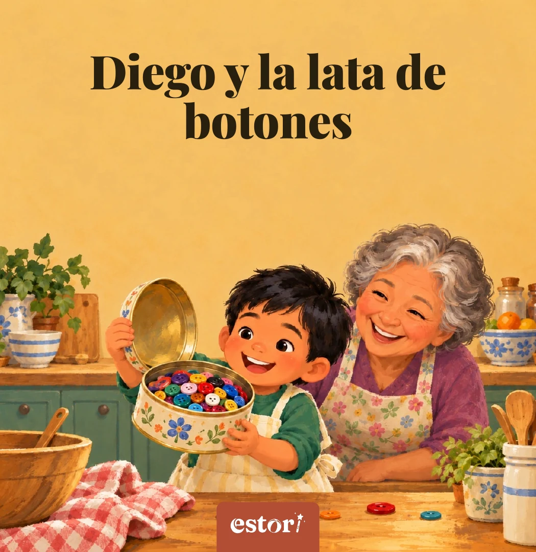 Portada de «Diego y la lata de botones» con Diego