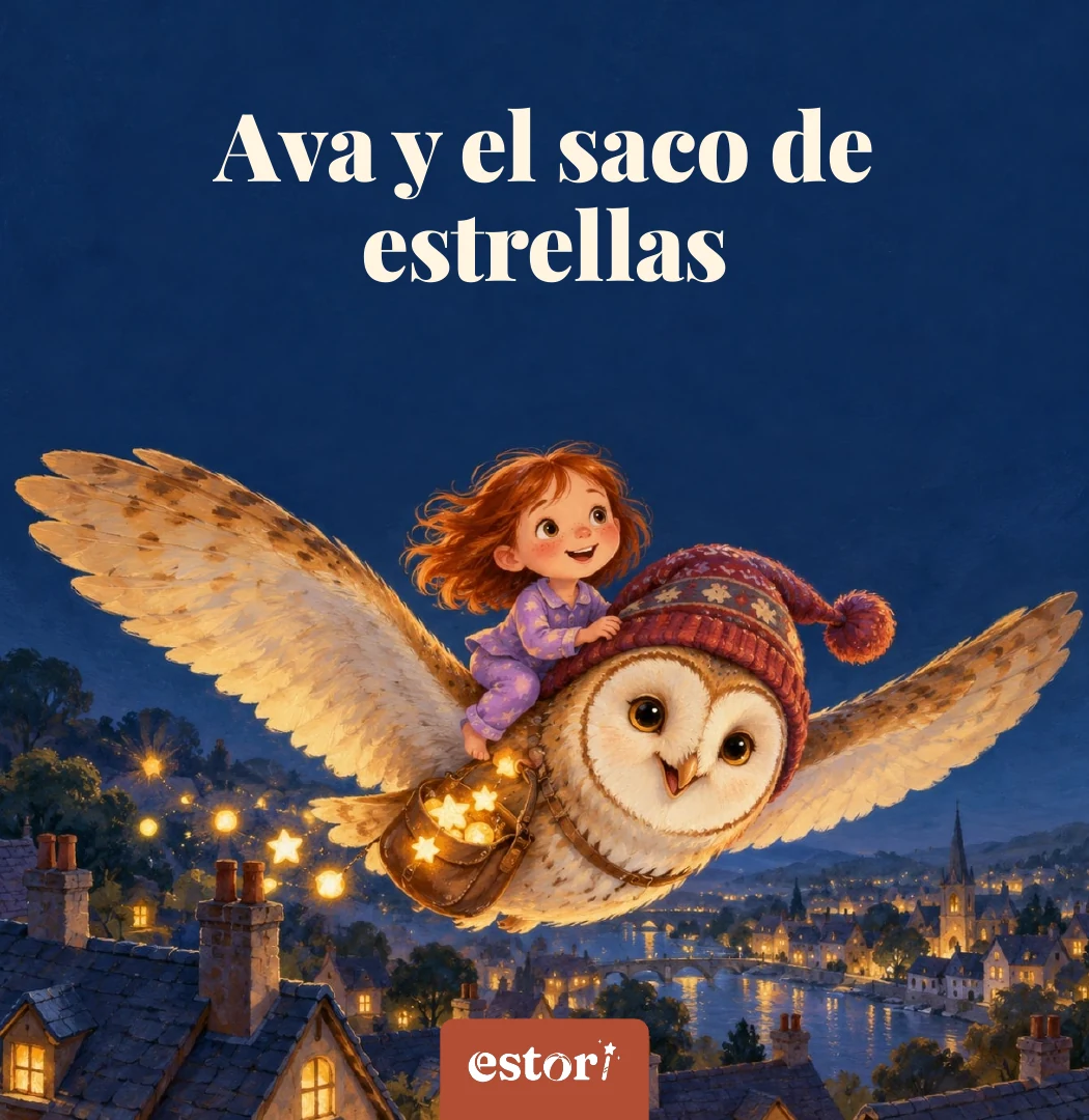 Portada de «Ava y el saco de estrellas» con Ava