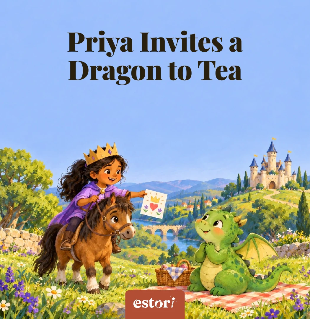 Cover of Priya Invites a Dragon to Tea featuring Priya