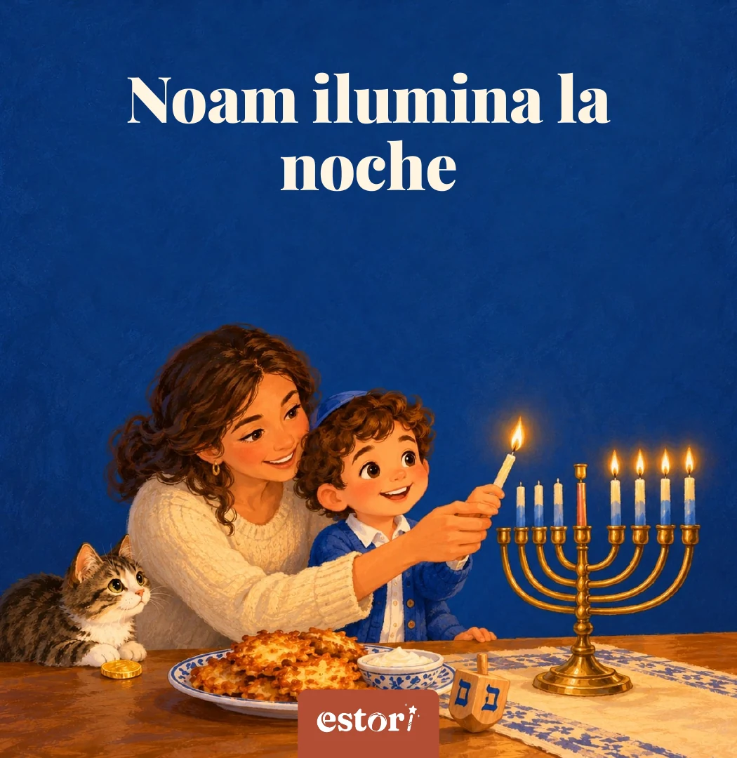 Portada de «Noam ilumina la noche» con Noam