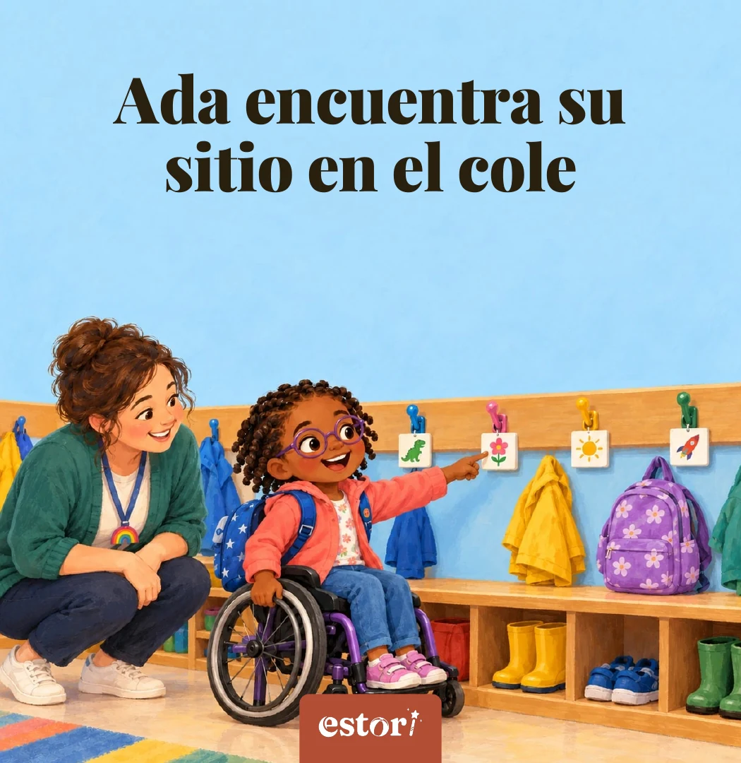 Portada de «Ada encuentra su sitio en el cole» con Ada